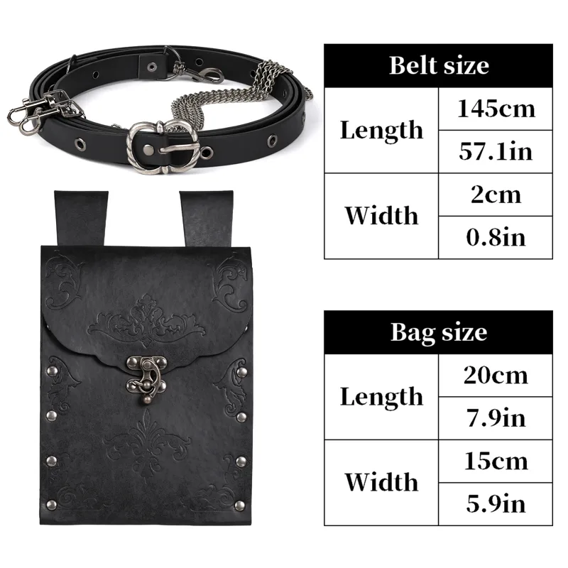 Steampunk Medieval Viking Pouc - Men'S Viking Accessories recension och pris