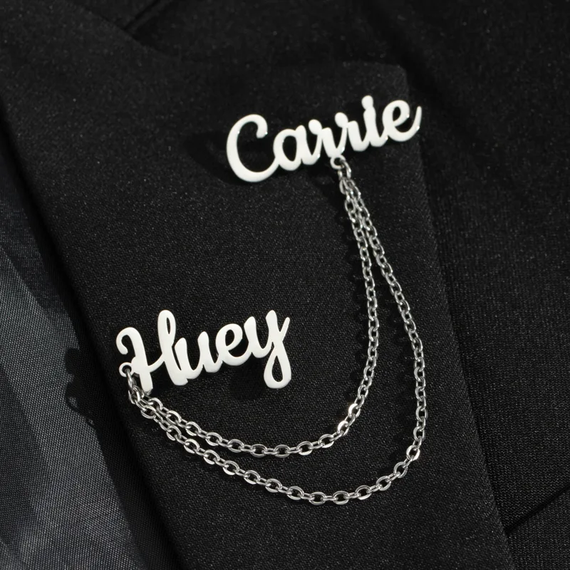 Fashion 2 Names DIY Customized - Men Accessories Brooch recension och pris