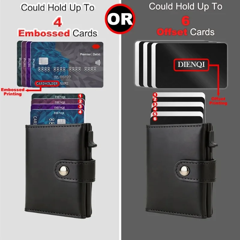2PCS Vintage PU RFID Blocking  - Coin Holder Men recension och pris