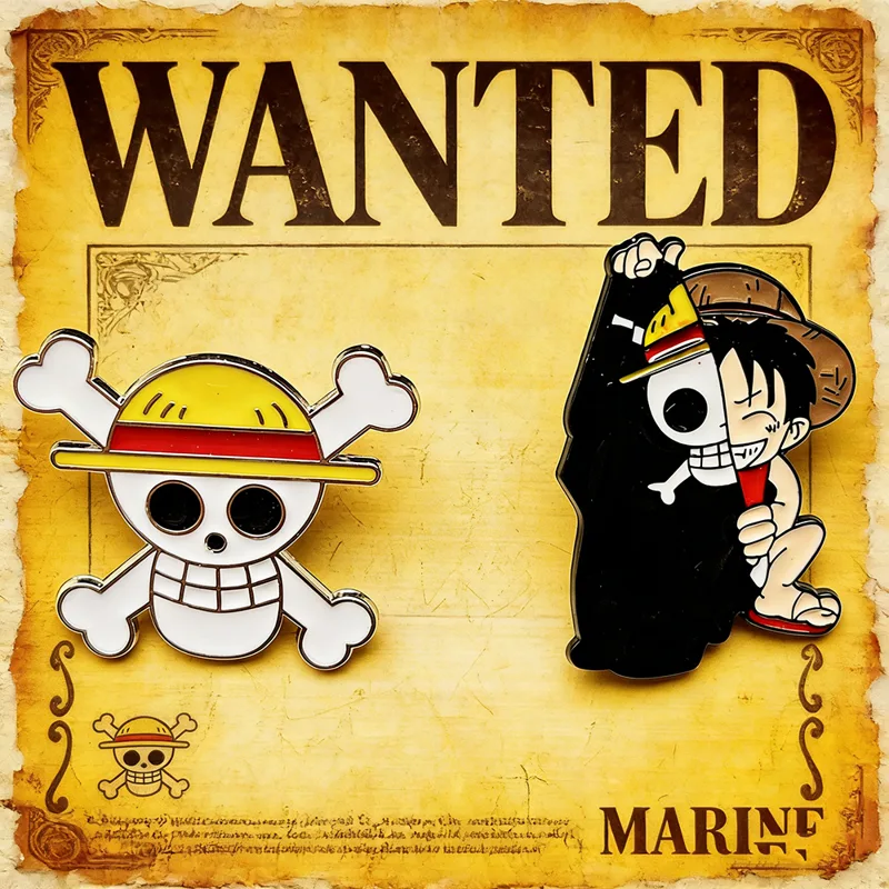 2026 New 2pcs Cute Luffy Anime - Men Accessories Brooch recension och pris