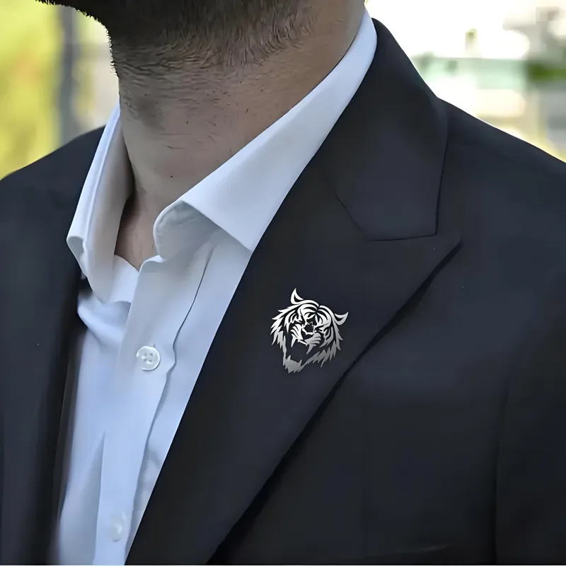 Men's Stainless Steel Tiger He - Men Accessories Brooch recension och pris
