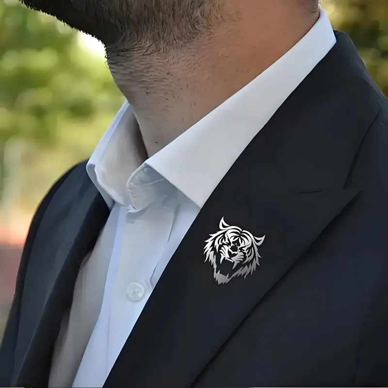 Men's Stainless Steel Tiger He - Men Accessories Brooch recension och pris