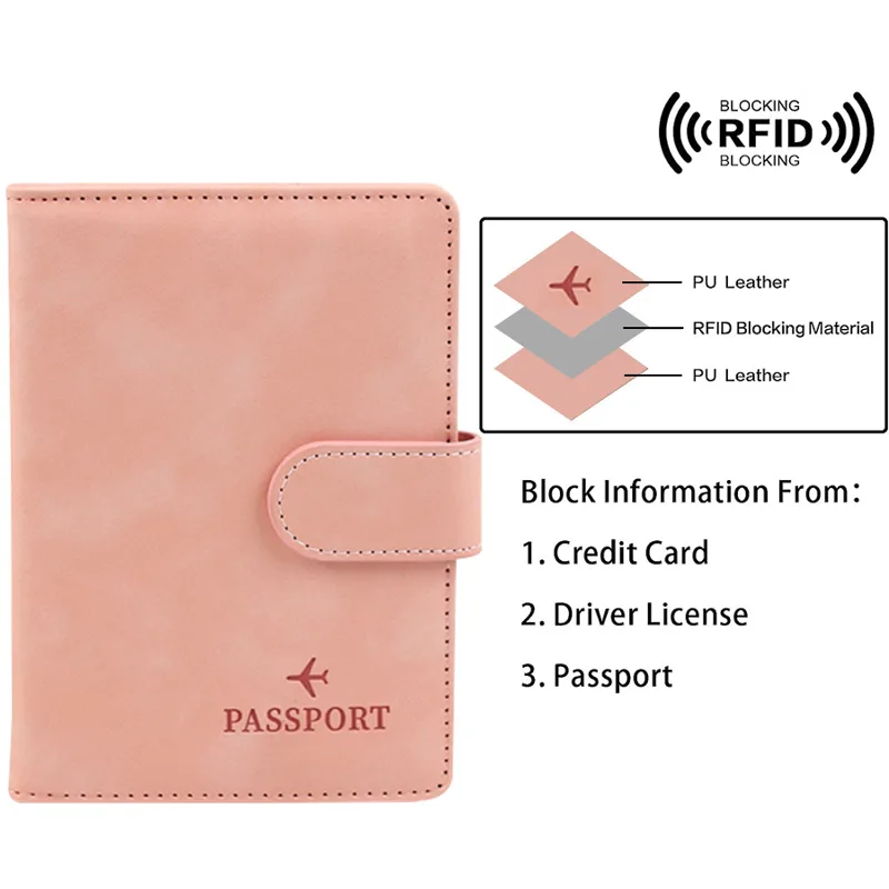 Magnetic Button Passport Cover - Passport Wallet Rfid recension och pris