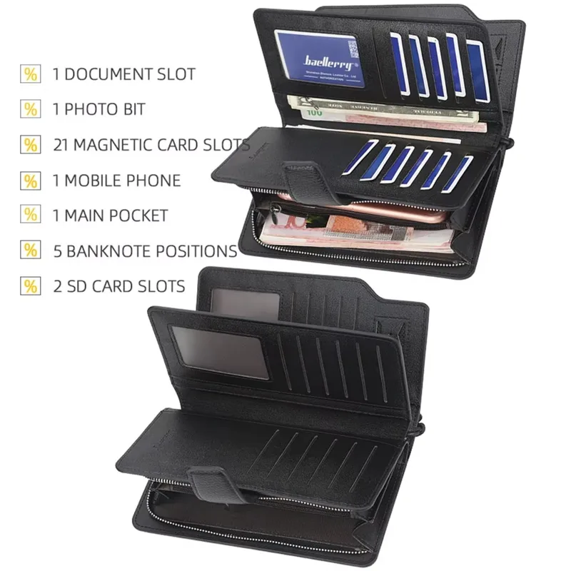 New Big Capacity Men Wallets C - Coin Holder Men recension och pris