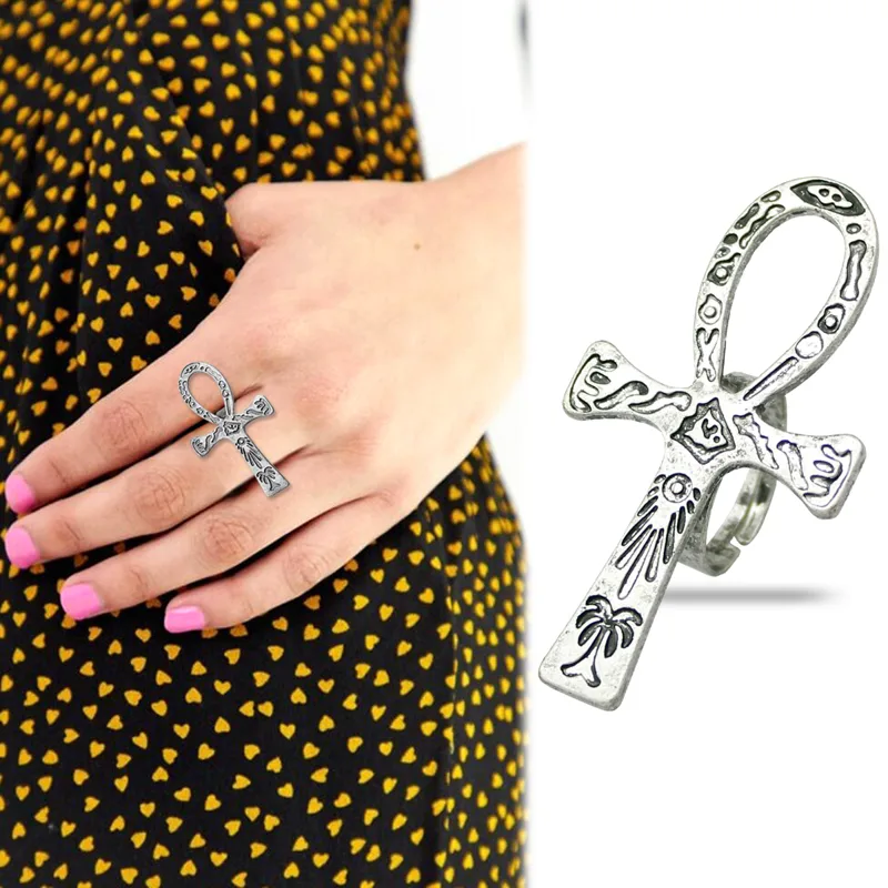 Black Ankh Cross Ring Tribal E - Men'S Accessories Jewelry Egypt recension och pris