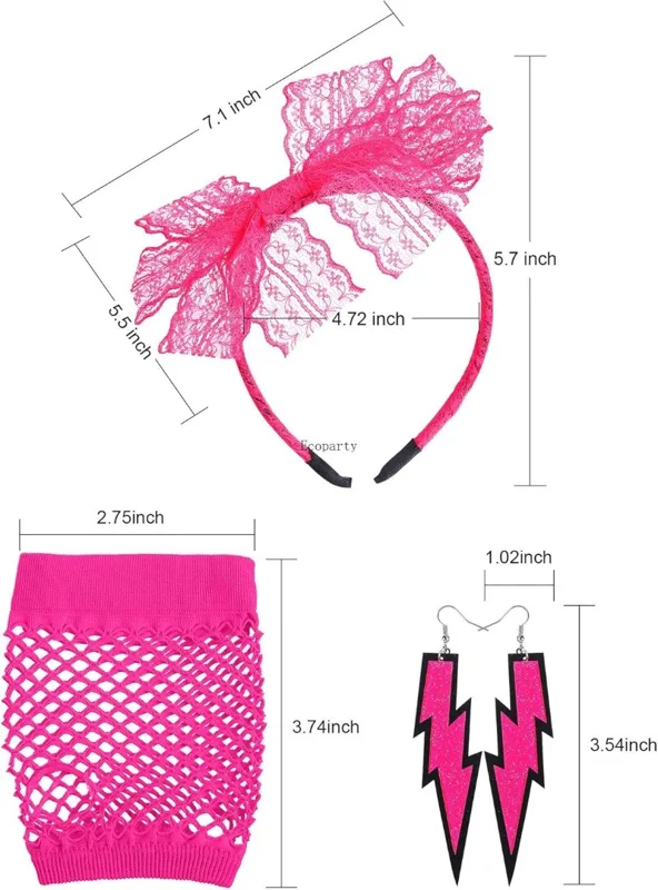 Blulu 80s Accessories for Wome - Men'S Accessories In The 80S recension och pris