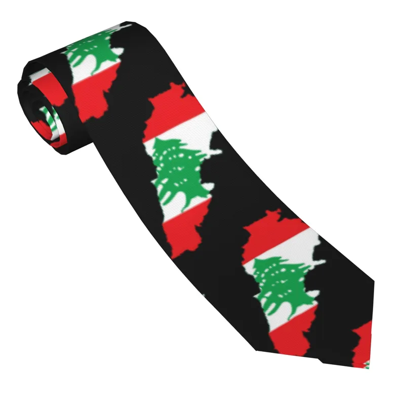 Lebanon Flag Map  Tie  Custom  - Men Accessories Lebanon recension och pris