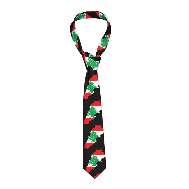 Lebanon Flag Map  Tie  Custom  - Men Accessories Lebanon recension och pris