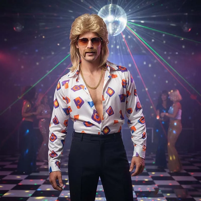80s Disco Synthetic Wig Set Go - Men'S Accessories In The 80S recension och pris