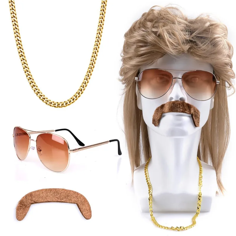 80s Disco Synthetic Wig Set Go - Men'S Accessories In The 80S recension och pris