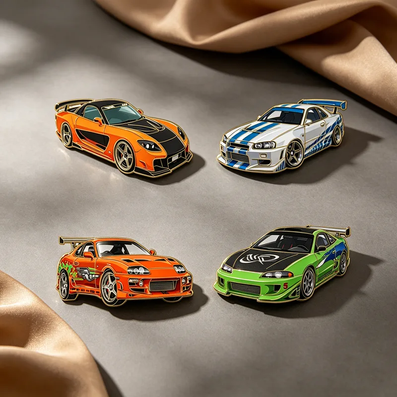 4pcs The Fast and the Furious  - Men Accessories Brooch recension och pris