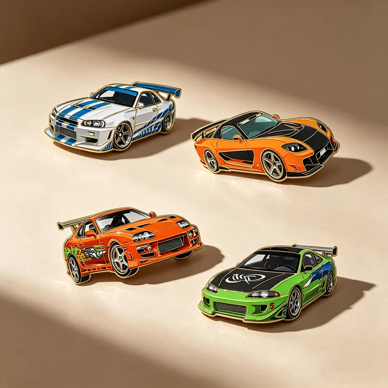 4pcs The Fast and the Furious  - Men Accessories Brooch recension och pris