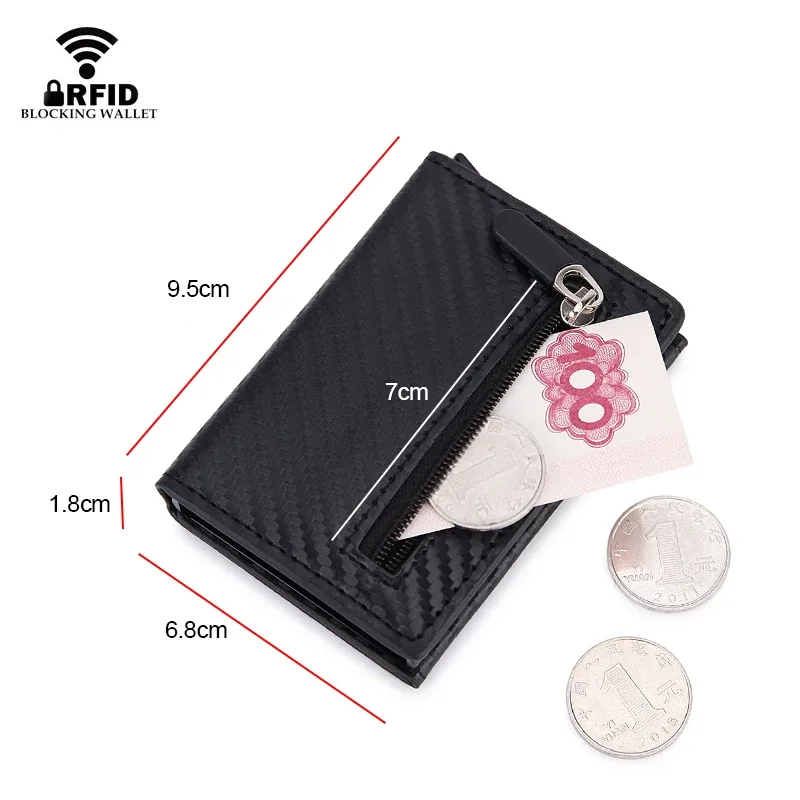RFID Blocking Card Wallet Magn - Coin Holder Men recension och pris