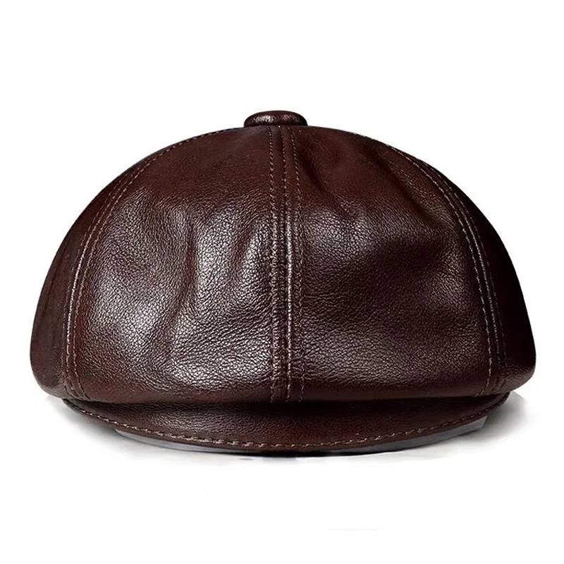 Spring New Genuine Leather Hat - Men Accessories Brand recension och pris