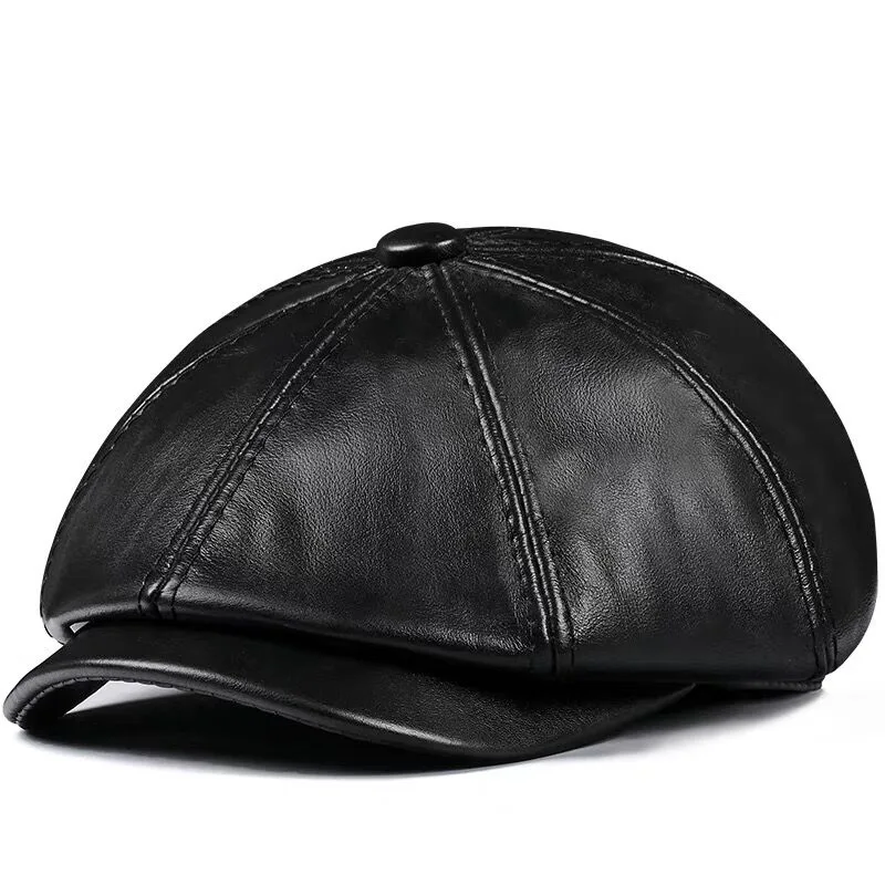 Spring New Genuine Leather Hat - Men Accessories Brand recension och pris