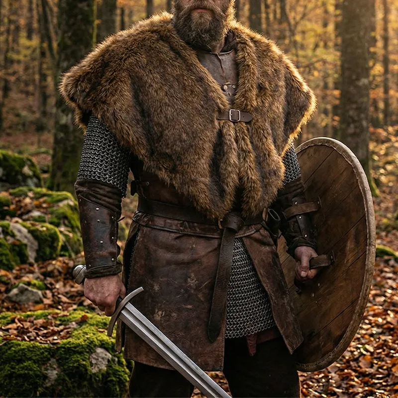 Medieval Faux Fur Collar Fur S - Men'S Viking Accessories recension och pris