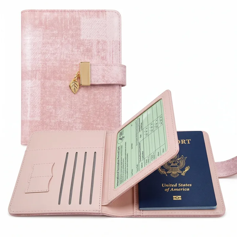 Pomelo Best Pink Plaid RFID Bl - Passport Wallet Rfid recension och pris
