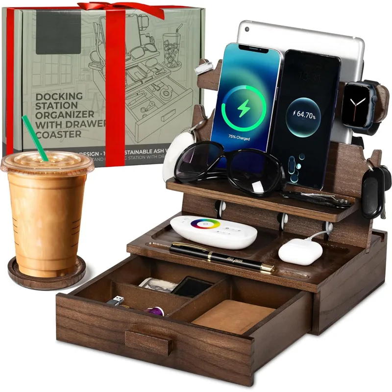 Wood Phone Docking Station wit - Men'S Accessories Watches recension och pris