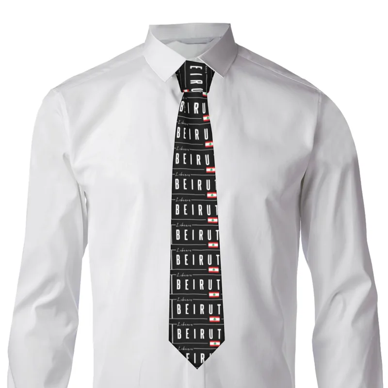 Beirut Lebanon Flag Tie  Cospl - Men Accessories Lebanon recension och pris