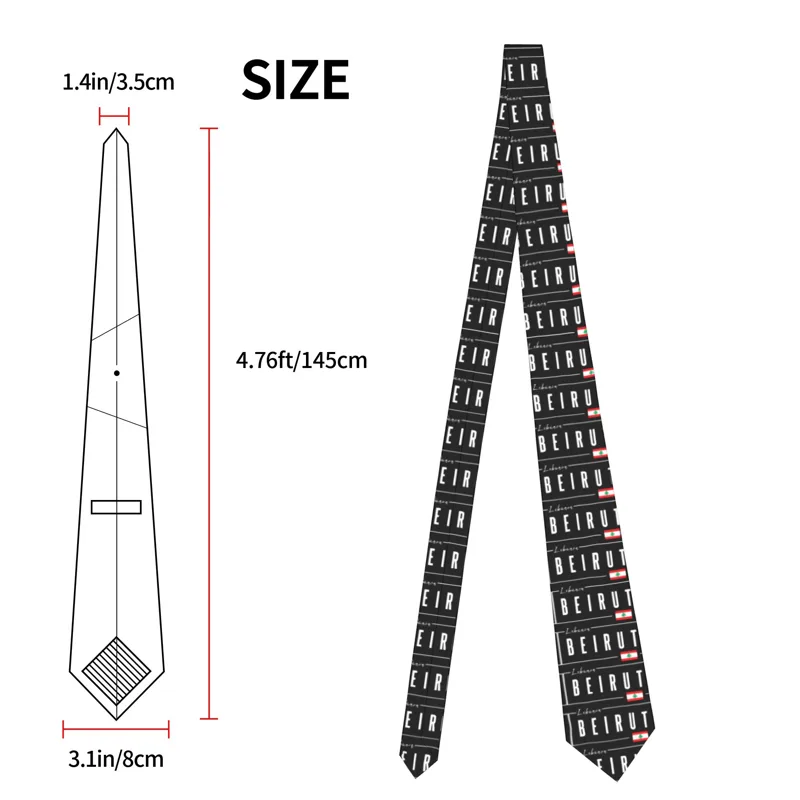 Beirut Lebanon Flag Tie  Cospl - Men Accessories Lebanon recension och pris