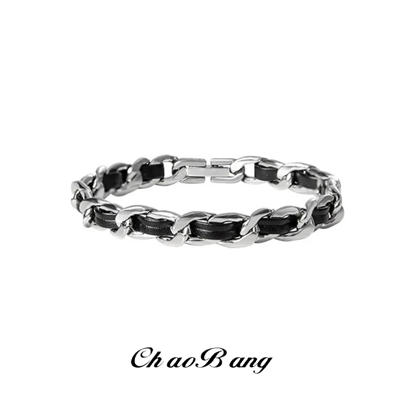 Trendy Titanium Steel Leather  - Men'S Accessories High End recension och pris
