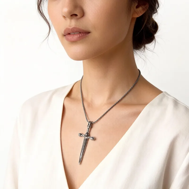 Pendant Skull Sword,Brand New  - Men'S Accessories Jewelry Brands recension och pris