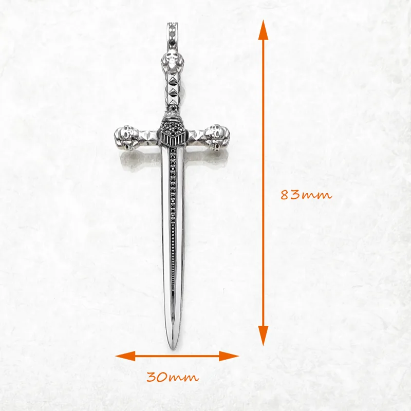 Pendant Skull Sword,Brand New  - Men'S Accessories Jewelry Brands recension och pris