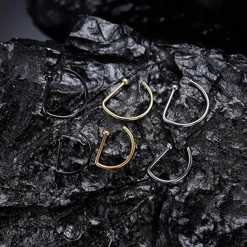 4 Pack Non Piercing D-Shaped N - Men Accessories Earrings recension och pris