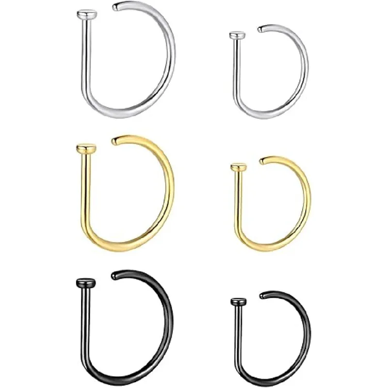4 Pack Non Piercing D-Shaped N - Men Accessories Earrings recension och pris