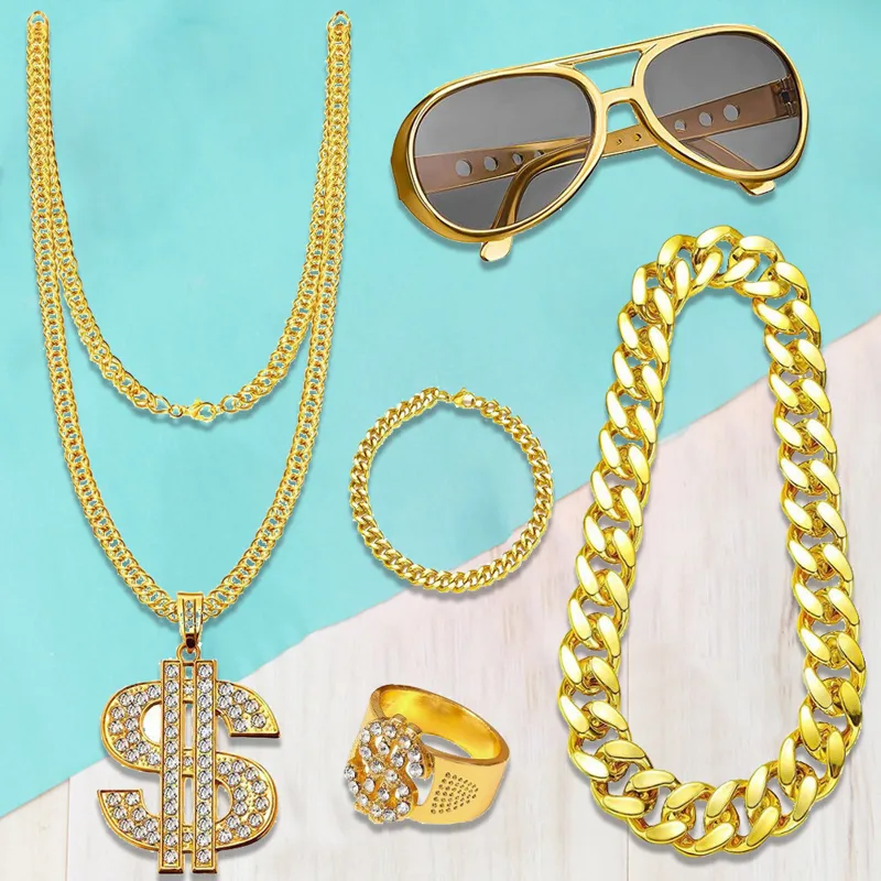 80s 90s Hip Hop Costume Kit fo - Men'S Accessories In The 80S recension och pris