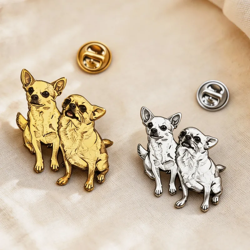 Custom Engrave Pet Photo Pins  - Men Accessories Brooch recension och pris
