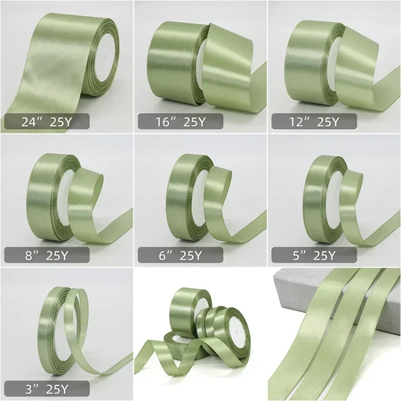 25yards Sage Green Ribbon Army - Men Accessories Bouquet recension och pris