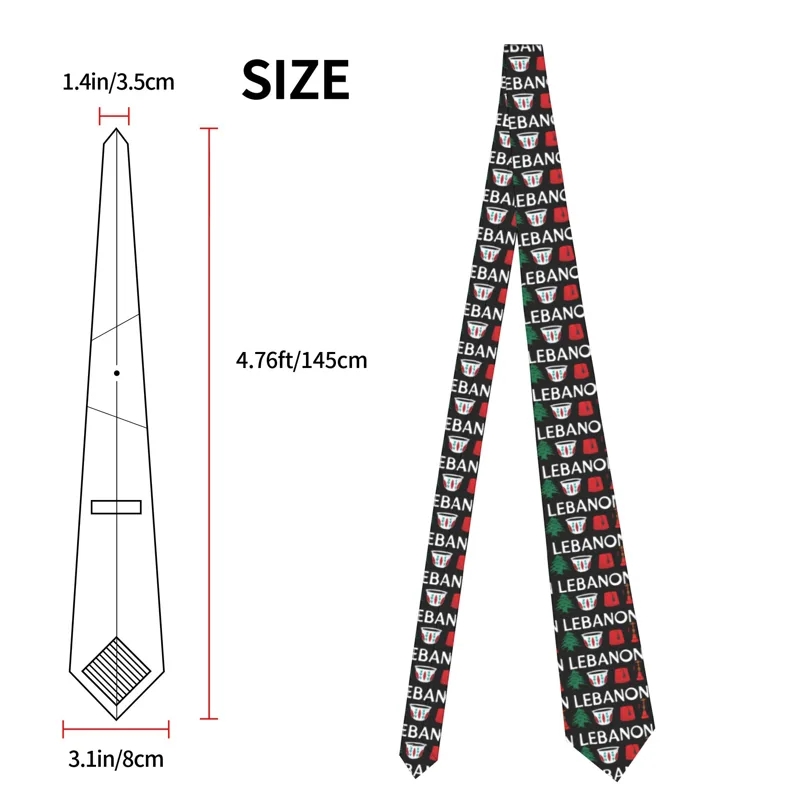Mens Tie Lebanon Flag  Neck Ti - Men Accessories Lebanon recension och pris