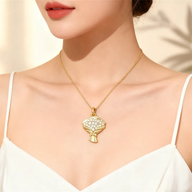 3Pcs Pendants Brass Zircon Flo - Men Accessories Bouquet recension och pris