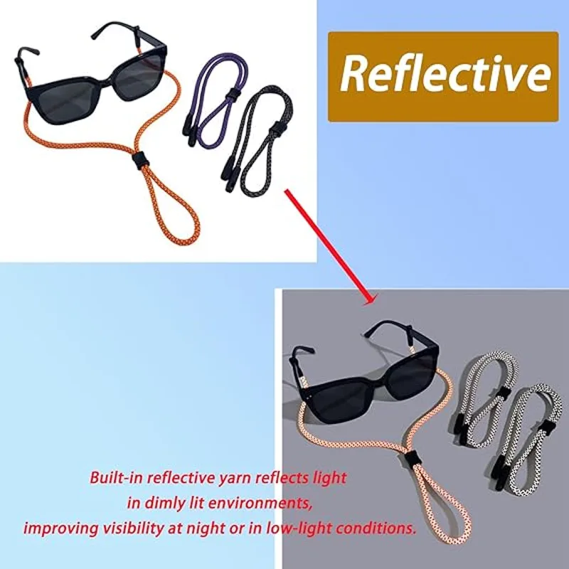 2 PCS Glasses Strap, Reflectiv - Men Accessories Neck Chain recension och pris