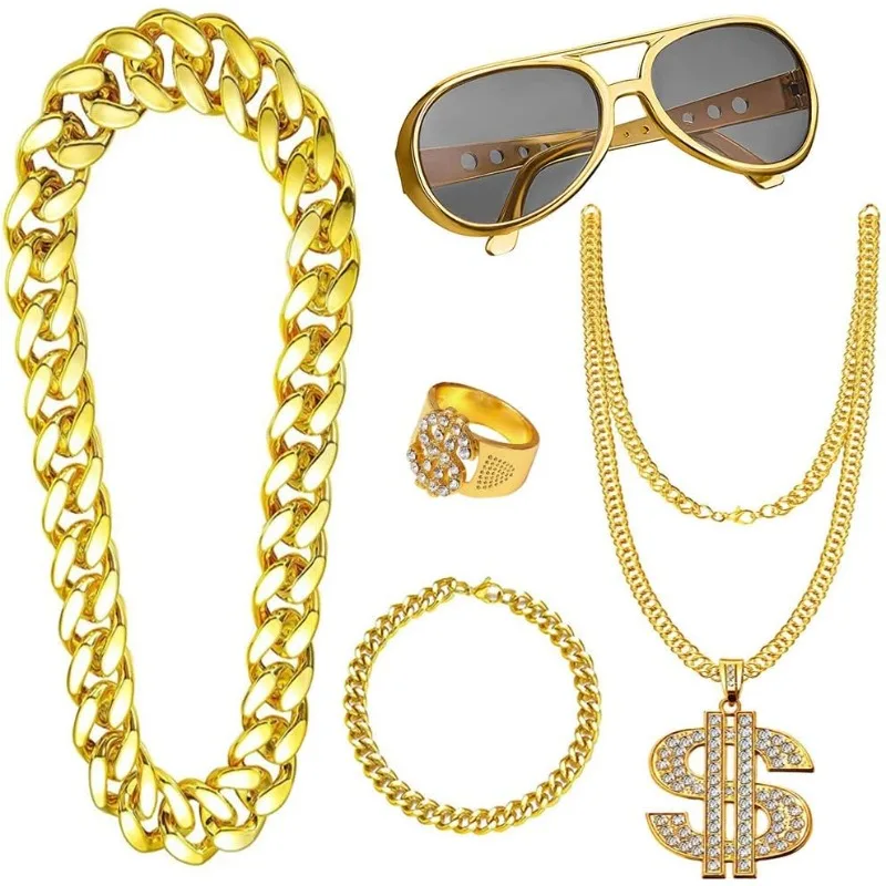 5pcs Hip Hop Costume kit,80s F - Men'S Accessories In The 80S recension och pris