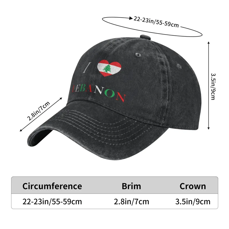 Lebanon Flag Heart Trucker Hat - Men Accessories Lebanon recension och pris