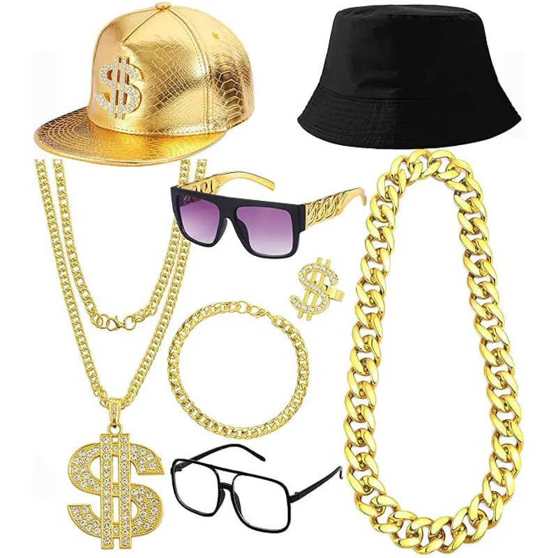 80s 90s Hip Hop Costume Access - Men'S Accessories In The 80S recension och pris