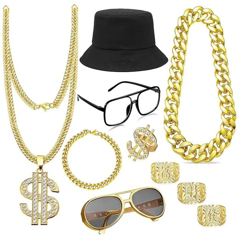 80s 90s Hip Hop Costume Access - Men'S Accessories In The 80S recension och pris