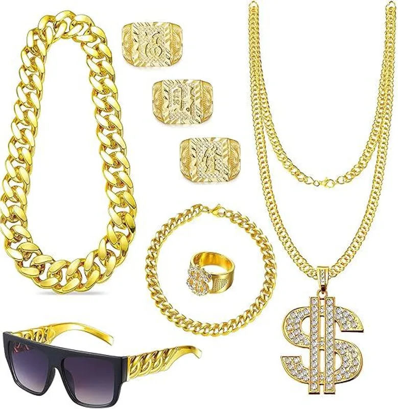 80s 90s Hip Hop Costume Access - Men'S Accessories In The 80S recension och pris