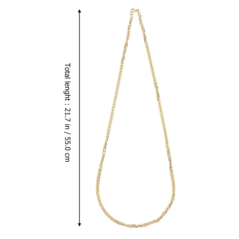1Pcs Golden Double Buckle Chai - Men Accessories Neck Chain recension och pris