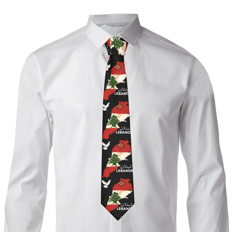 Mens Tie Lebanon Flag Tree Map - Men Accessories Lebanon recension och pris
