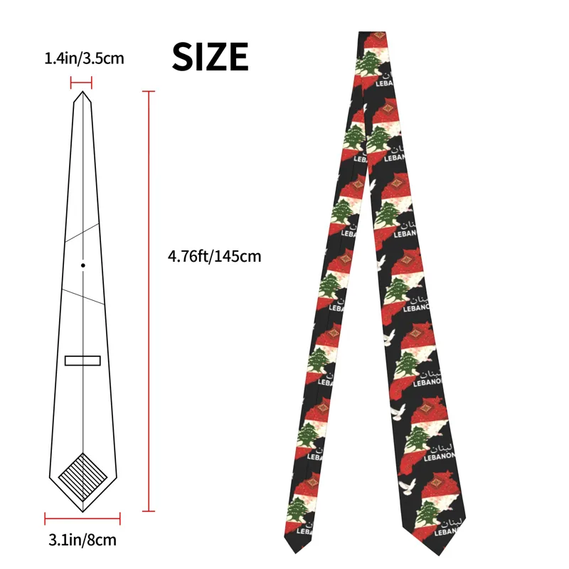 Mens Tie Lebanon Flag Tree Map - Men Accessories Lebanon recension och pris