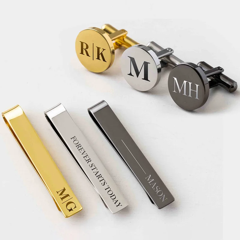 Custom Metal Cufflinks Tie Cli - Cufflink Box Set recension och pris