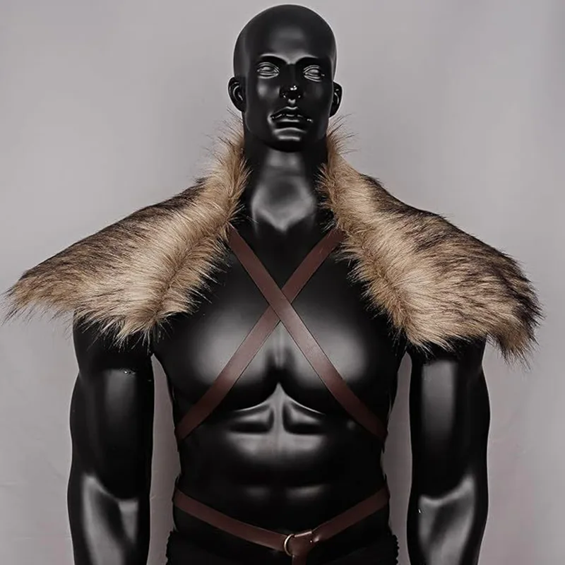 Man Medieval Faux Fur Cape Sho - Men'S Viking Accessories recension och pris