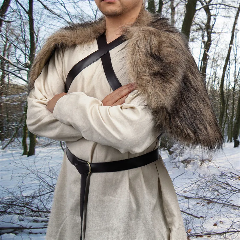 Man Medieval Faux Fur Cape Sho - Men'S Viking Accessories recension och pris