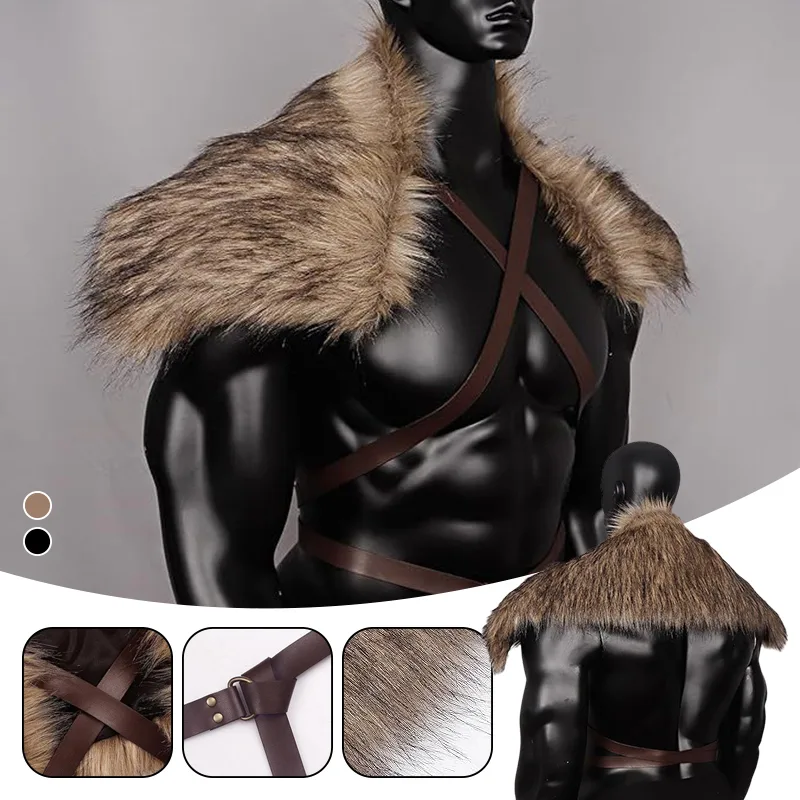 Man Medieval Faux Fur Cape Sho - Men'S Viking Accessories recension och pris