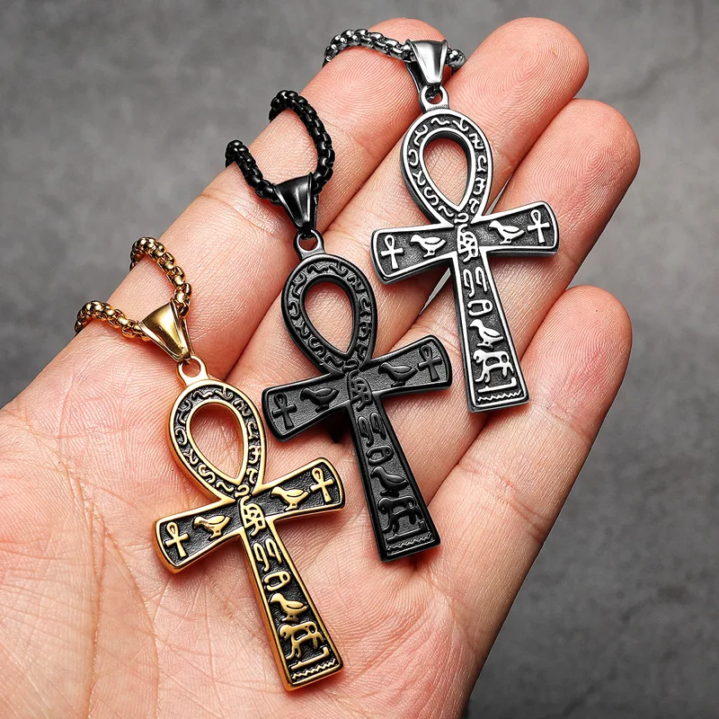 Egypt Cross Men Necklaces Stai - Men'S Accessories Jewelry Egypt recension och pris