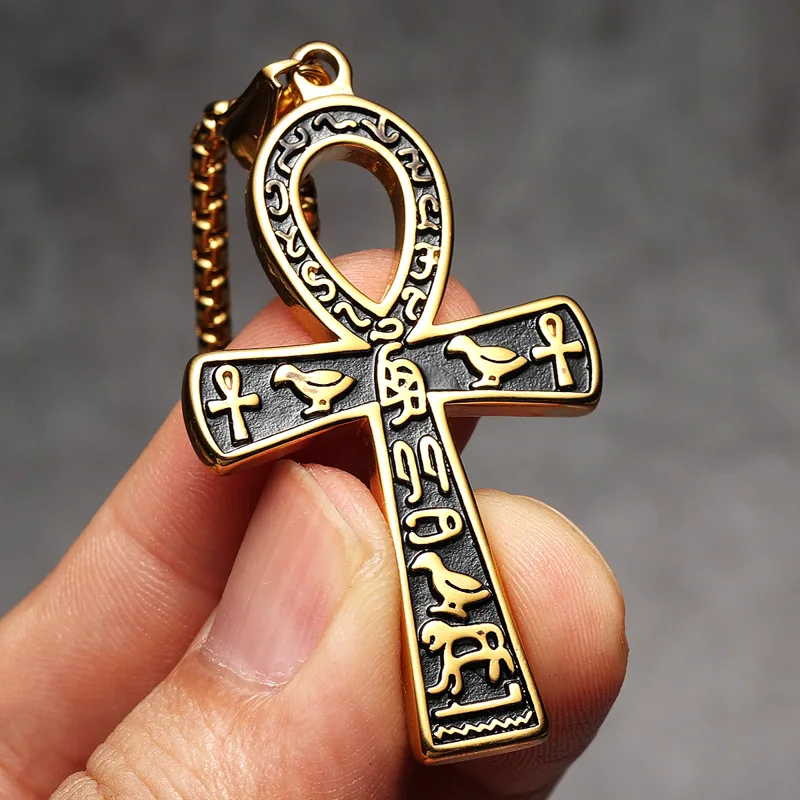 Egypt Cross Men Necklaces Stai - Men'S Accessories Jewelry Egypt recension och pris
