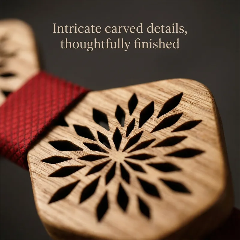 Wooden Bowtie and Cufflinks Se - Cufflink Box Set recension och pris
